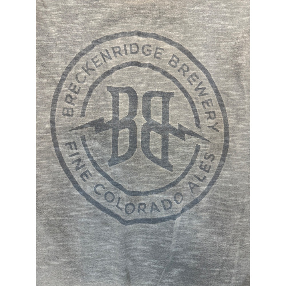 Alternative Apparel Breckenridge Brewery Tank Top Mens Large Blue Gray Slub Tee
